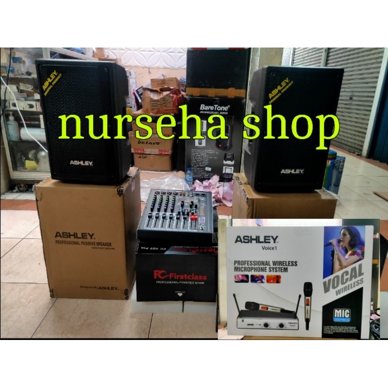 Paket Sound System Karaoke ASHLEY 8 inch Full set Original garansi resmi