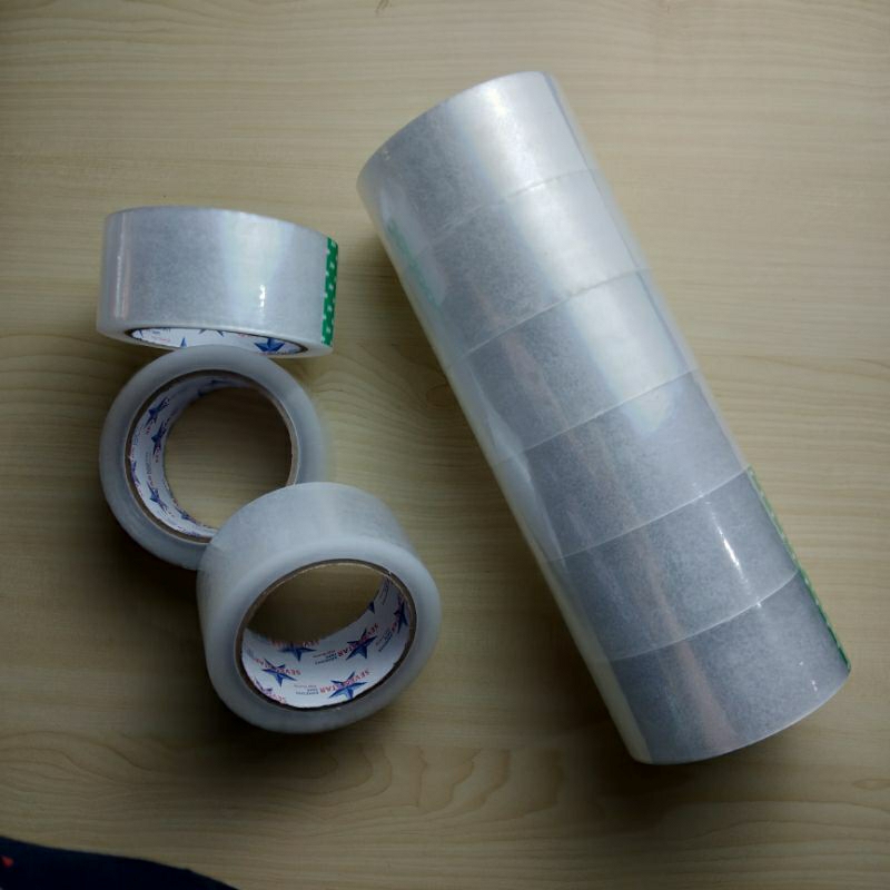 

Lakban Bening 200Yard Isolasi Selotip Clear Tape 45mm Merk Seven Star