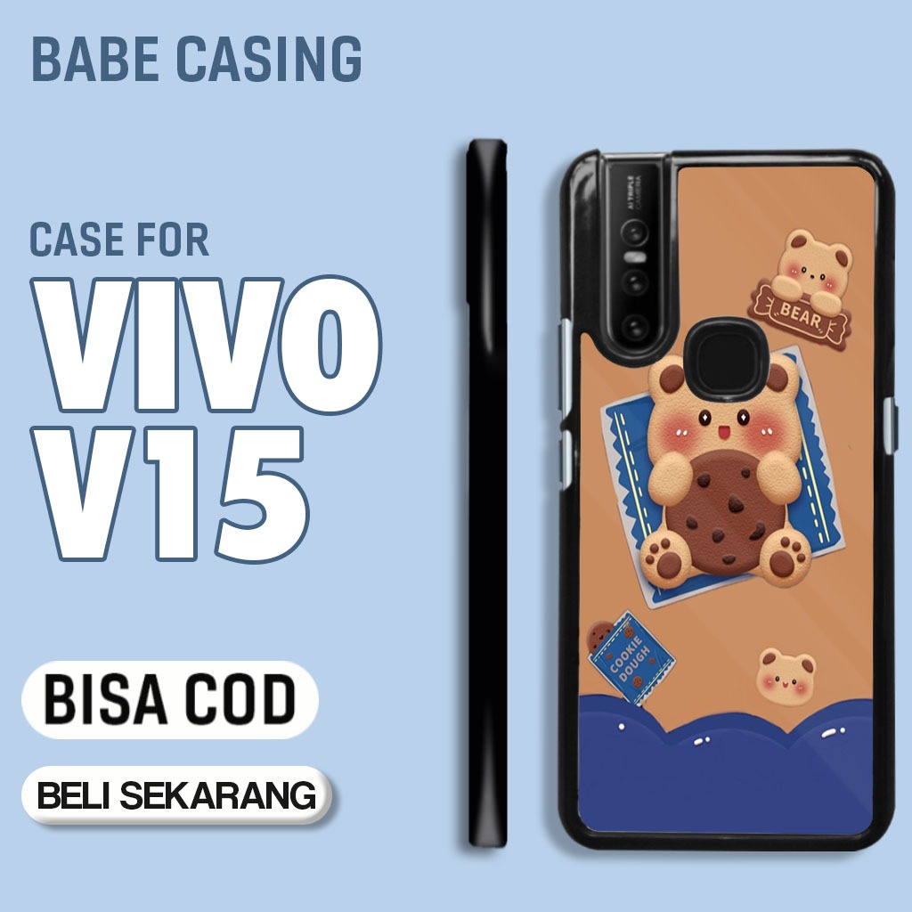 case hp vivo V15 terbaru aesthetic art bear kartun lotso hitam estetik streetwear keren lucu unik ca