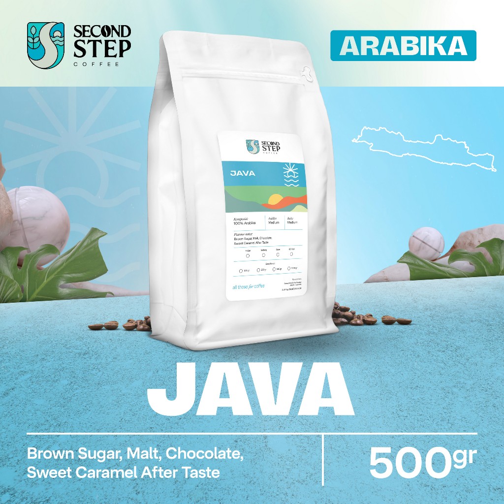 

Biji Kopi Bubuk Arabika Jawa Java Arabica Coffee Roast Beans 500 Gram