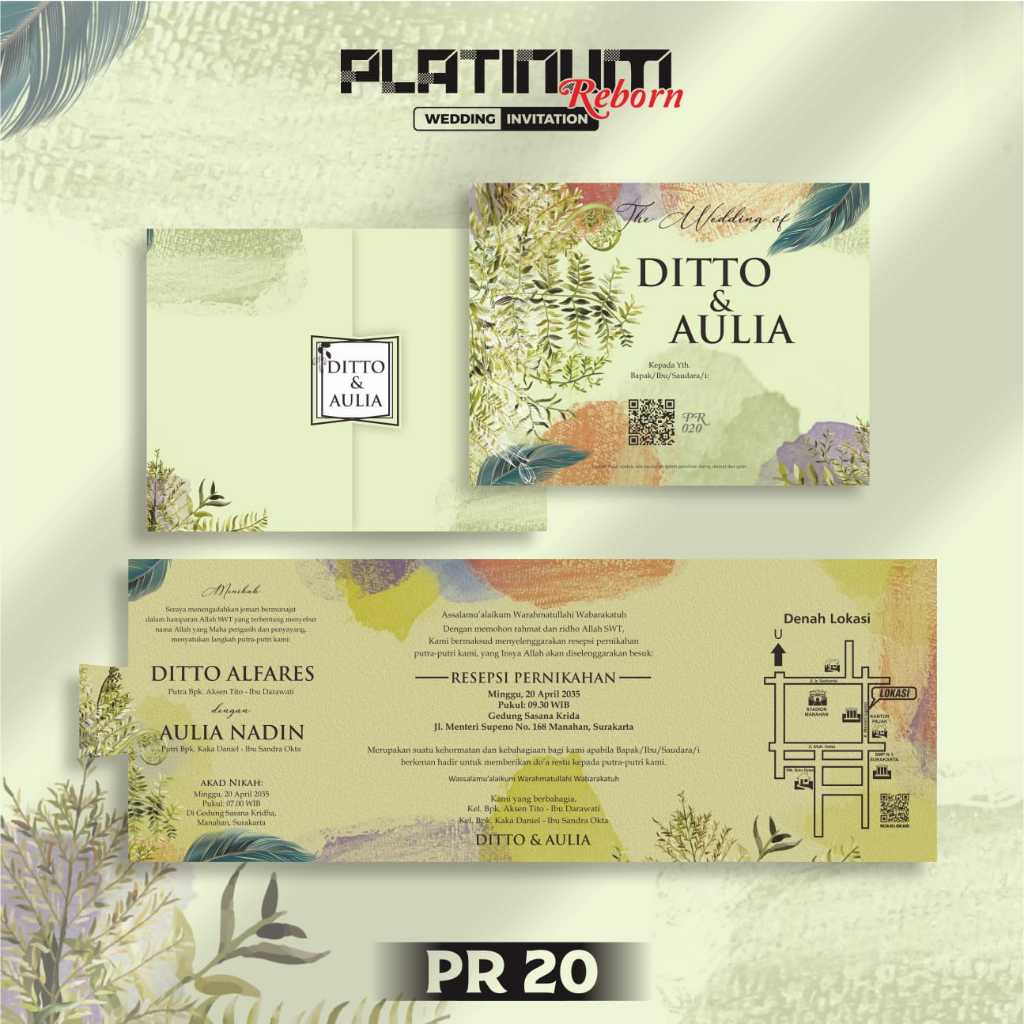 Blangko Undangan Platinum PR 020 | Blangko Undangan kosong | Kertas Undangan Kosong Murah