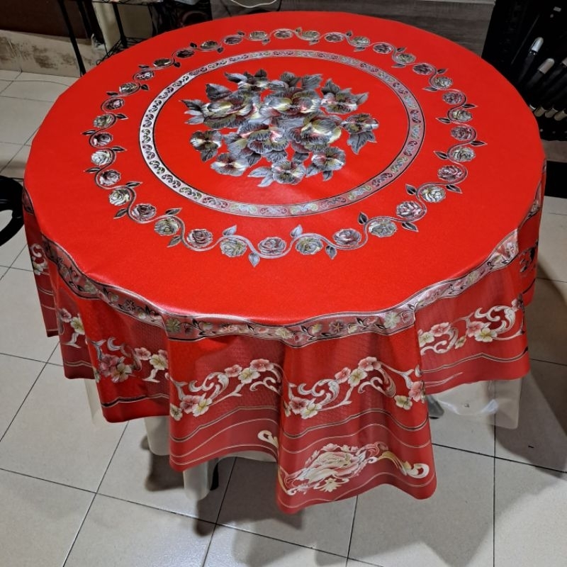 Evrydaygift Taplak Meja Merah Imlek Dekorasi Merah Taplak Makan Imlek Natal