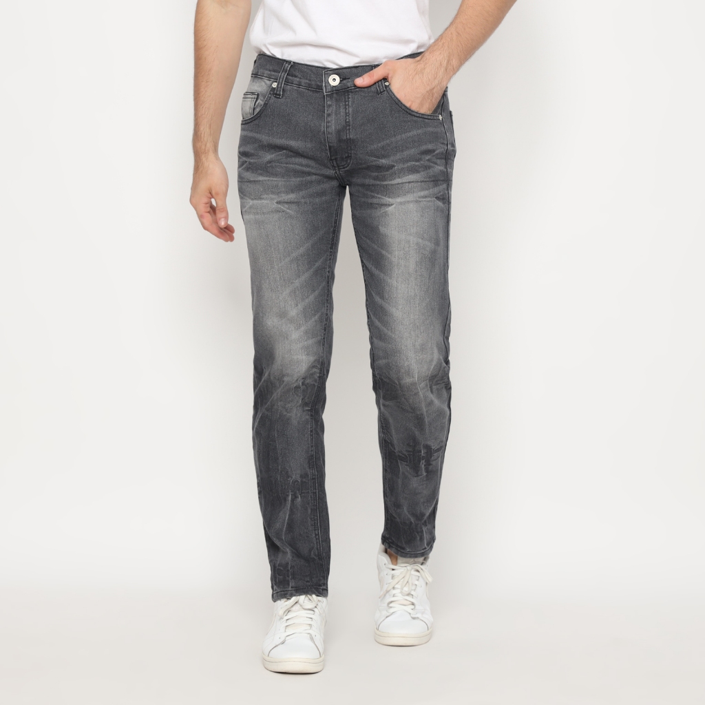 Trondheim Celana Jeans Pria Denim Glasgow Darkgrey