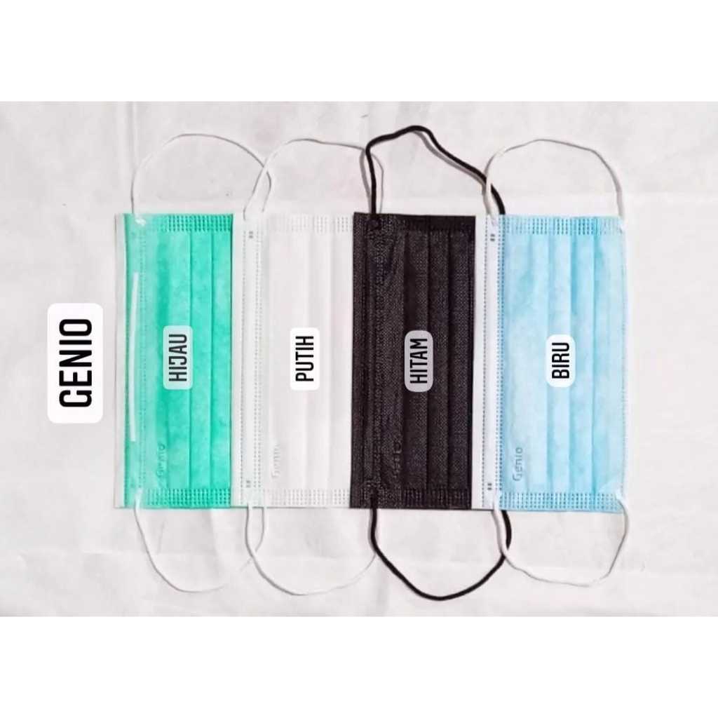 Murah GROSIR  Masker Genio 3ply isi 50pcs Masker Medis Premium Surgical Earloop ASLI GENIO