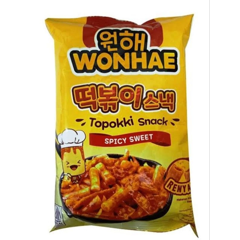 

Wonhae snack korea topokki spicy sweet 80 gr viral