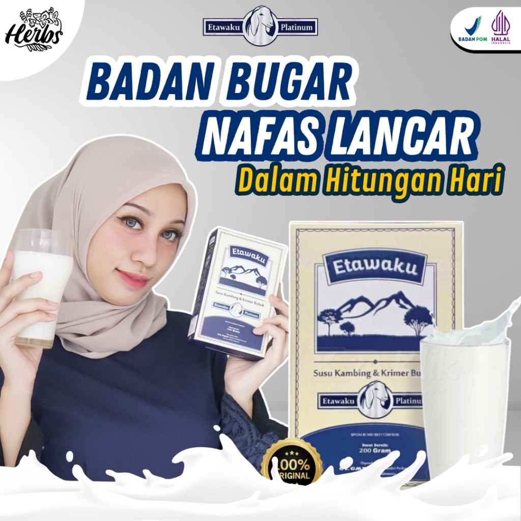 

12.12 sale [Terbaik] ETAWAKU PLATINUM - Susu Kambing Etawa Murni Original Melancarkan Pernafasan Atasi Nyeri Tulang Sendi murah