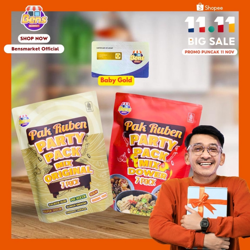 

Original PARTY PACK MIX 7PCS PAK RUBEN BY BENSMARKET 