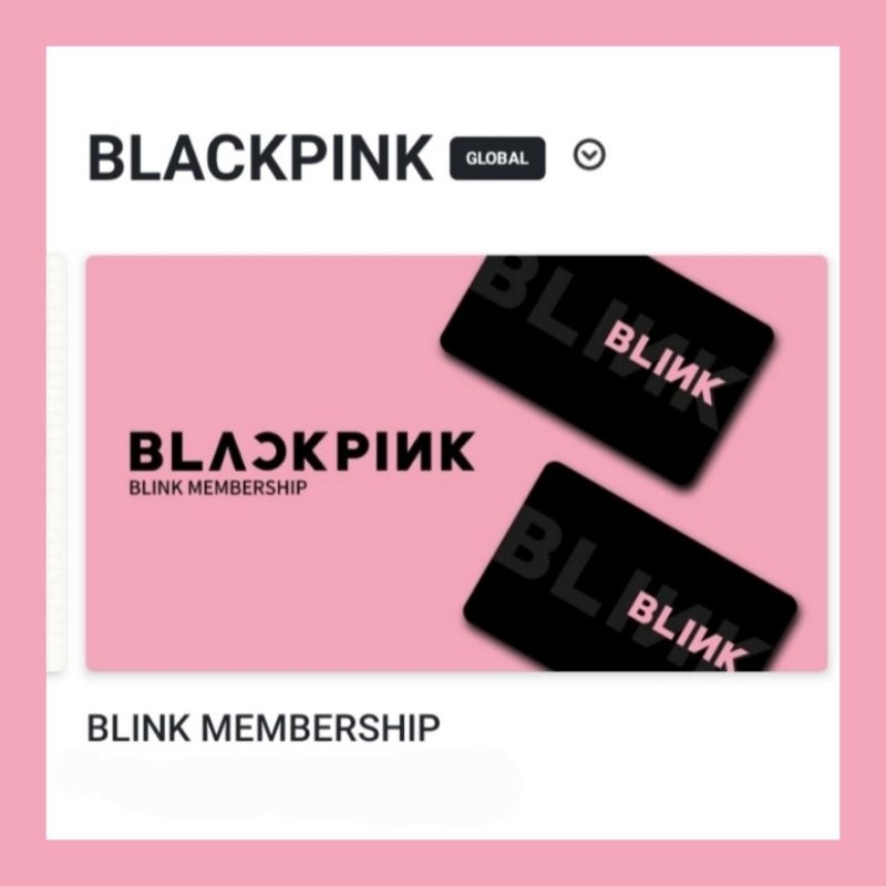 JASACEKOUT BLACKPINK GLOBAL OFFICIAL FANCLUB BLINK MEMBERSHIP ONLY & KIT