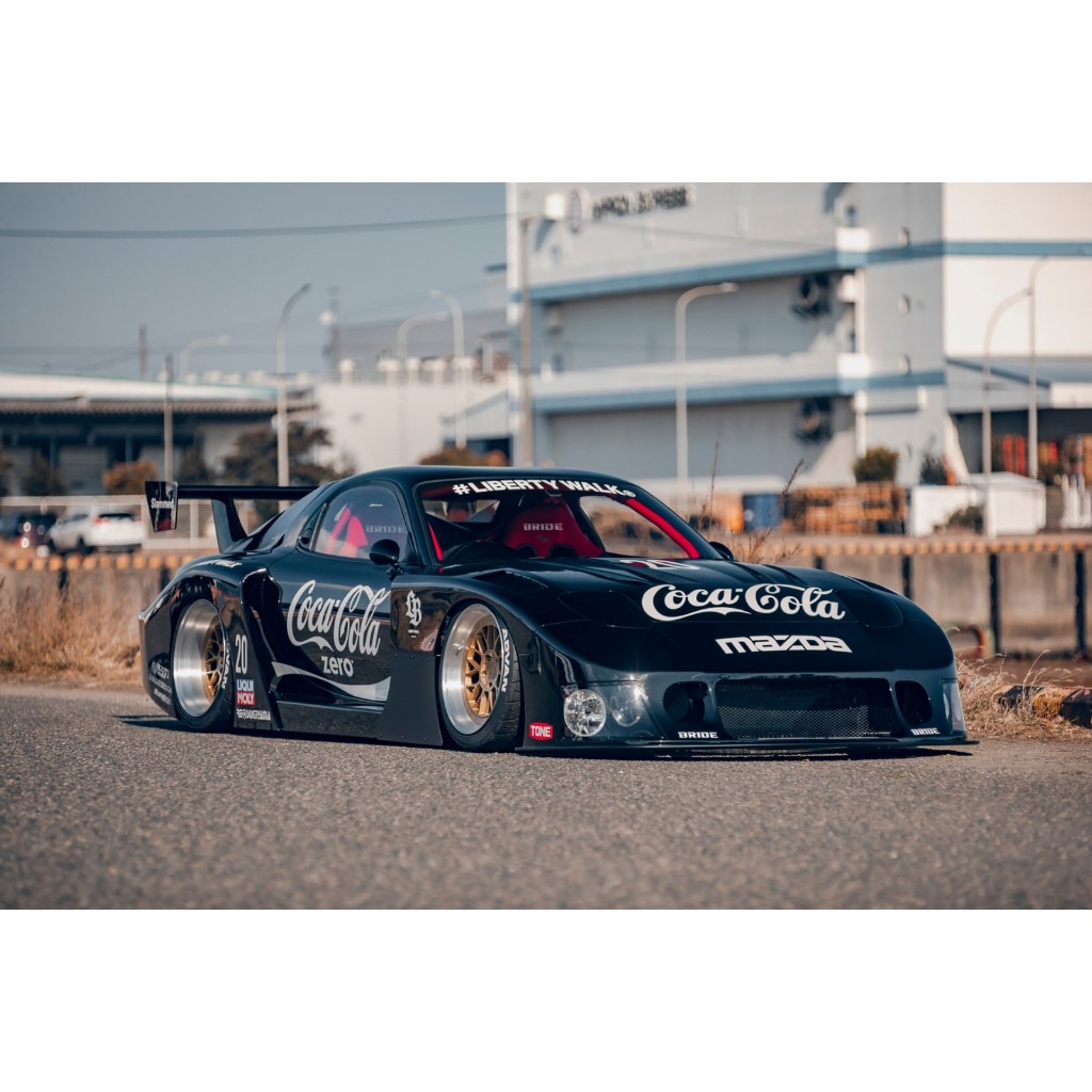 Decal WHITE TONER X98 LIBERTY WALK MAZDA RX7 1/64 Coca Cola