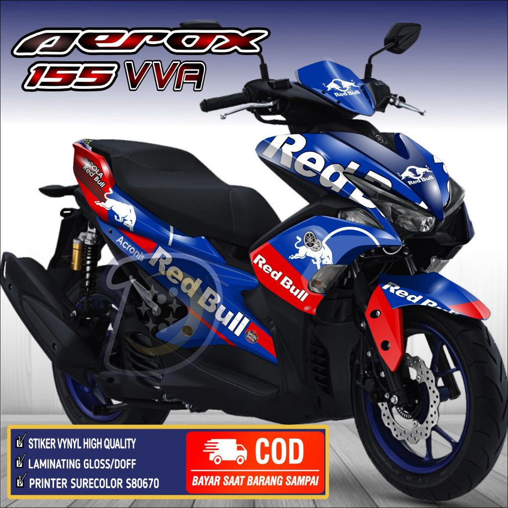 Decal Aerox 155 VVA Lama Striping AEROX 155 Lama Stiker Aerox 155 Old Toro