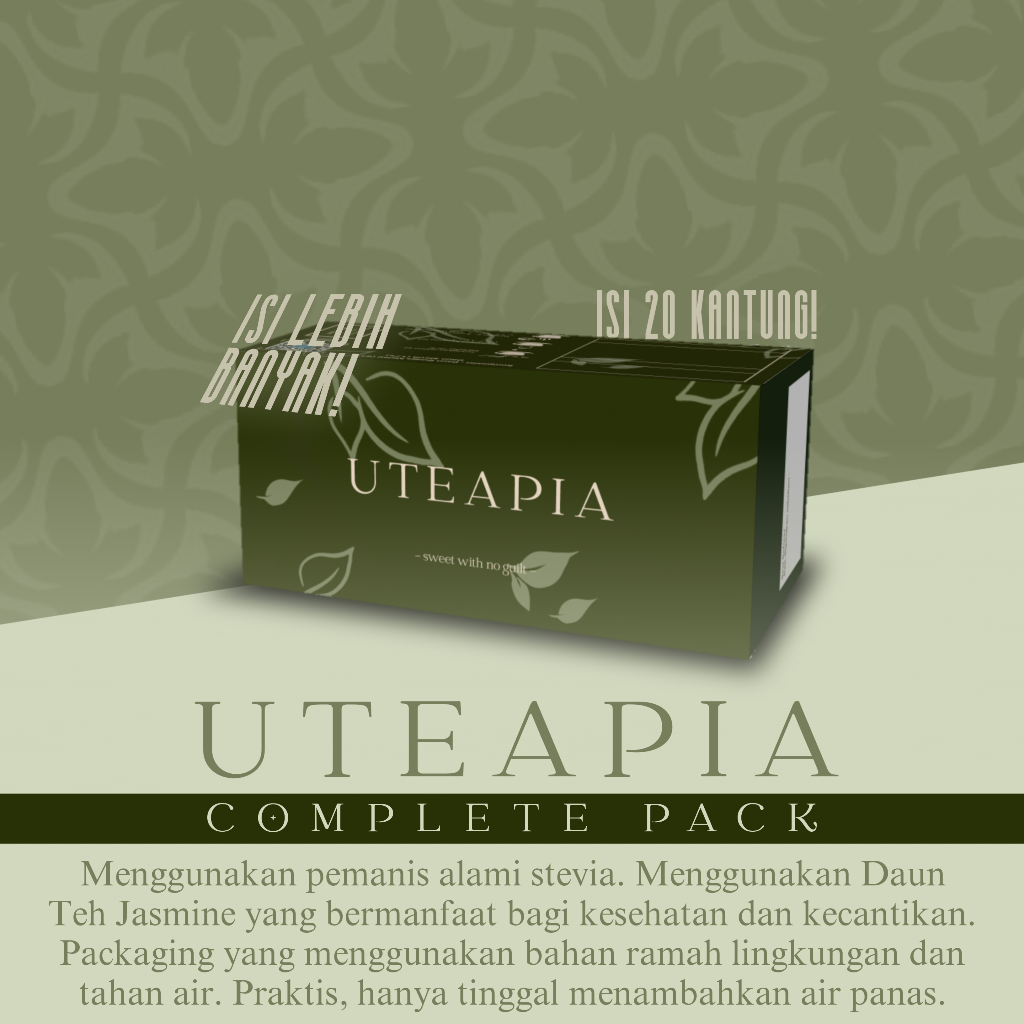 

Teh Celup UTEAPIA Original Complete Pack Isi 20 Kantong Teh