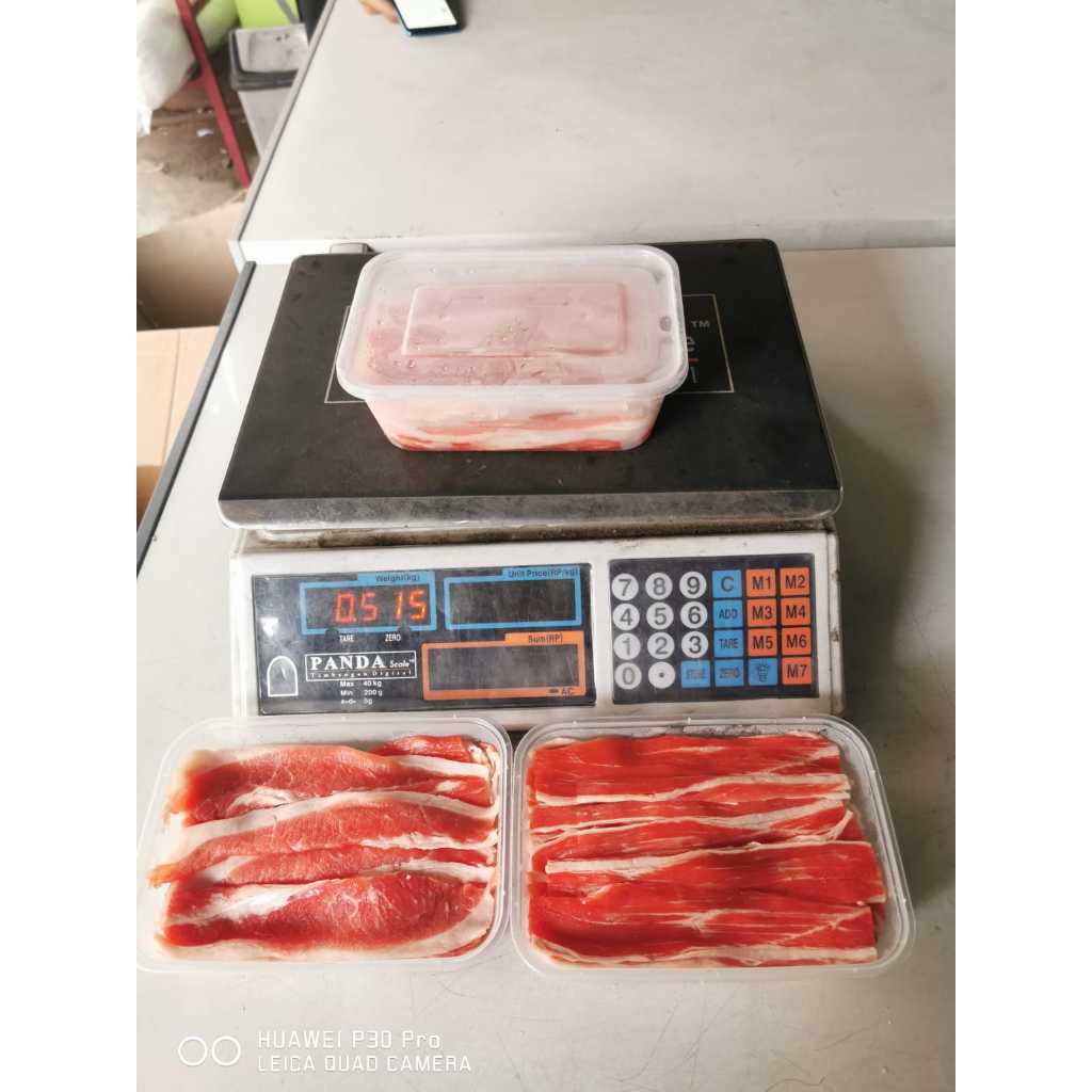 

Daging Slice BBQ Bakaran Grill Lemak dan Non Lemak 500 gram