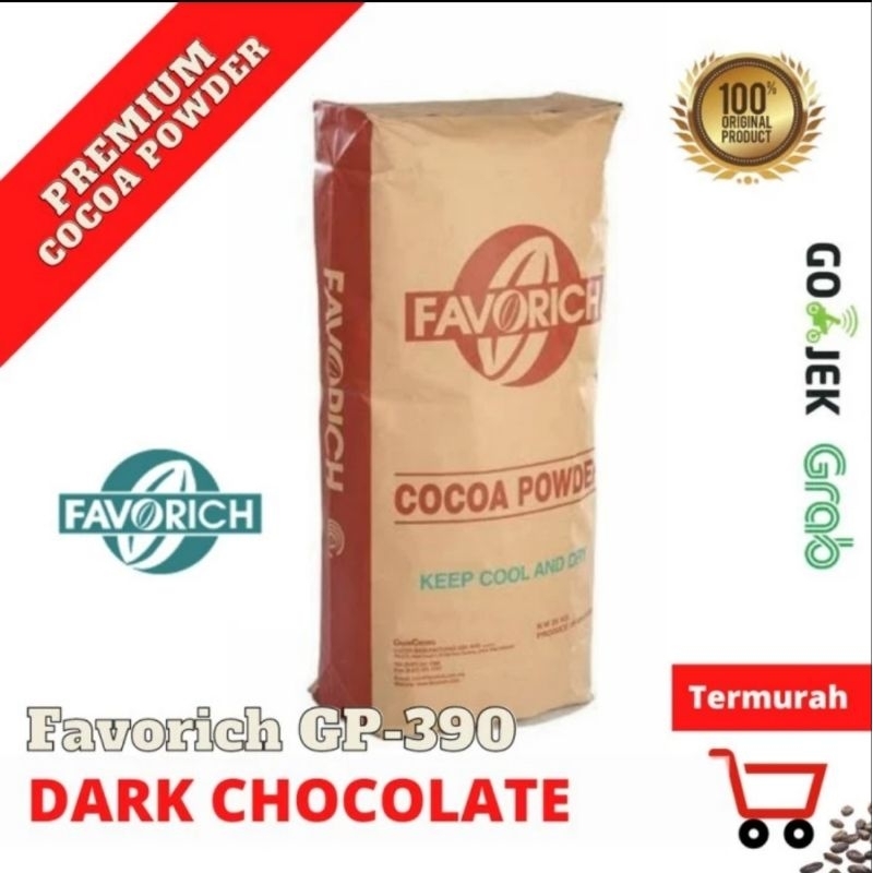 

Favorich GP390 Cacao Powder Dark Chocolate 25 kg (KHUSUS GRAB/GOSEND)