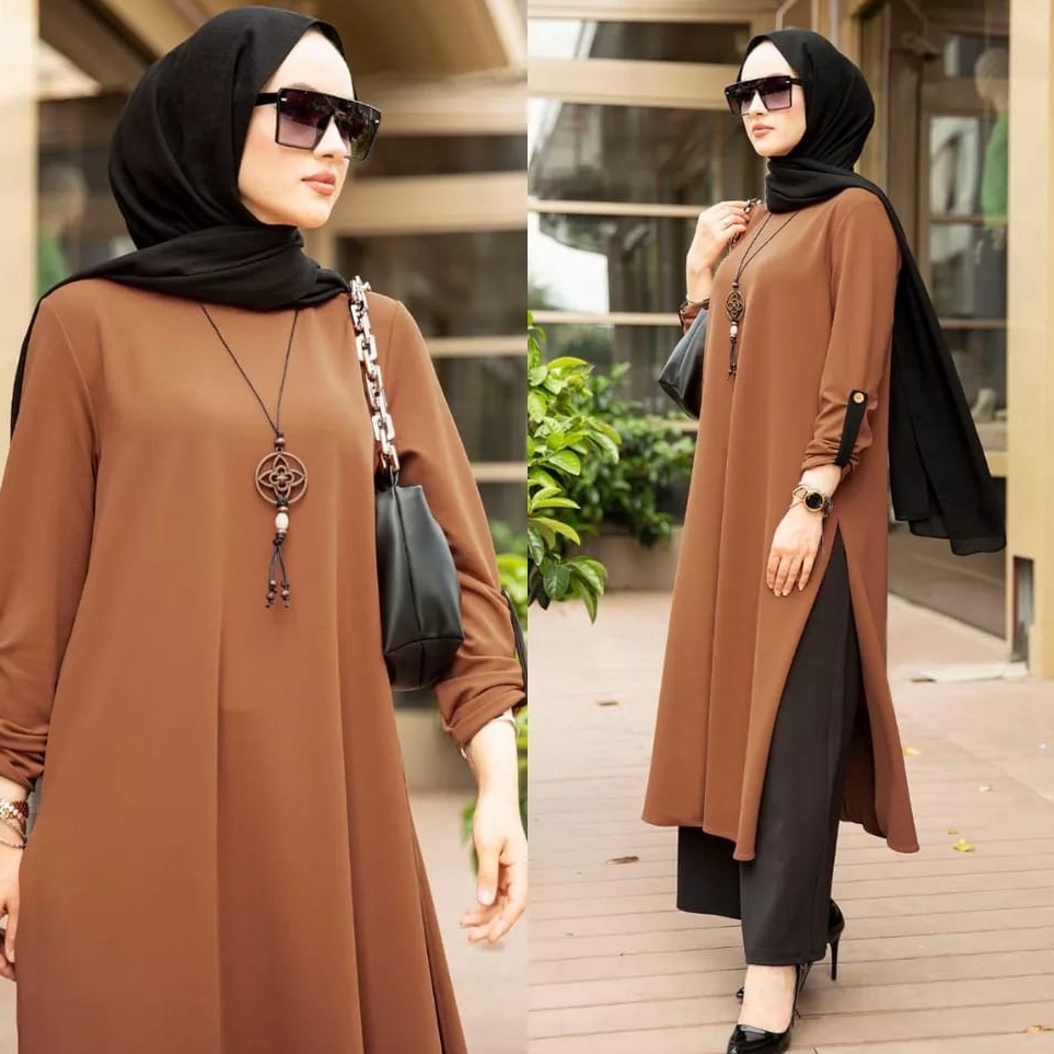 Banyak dicari INNARA SETELAN BAJU MUSLIMAH TERVIRAL / ONE SET KAYANA TERBARU / SETLONG TUNIK CRINKLE