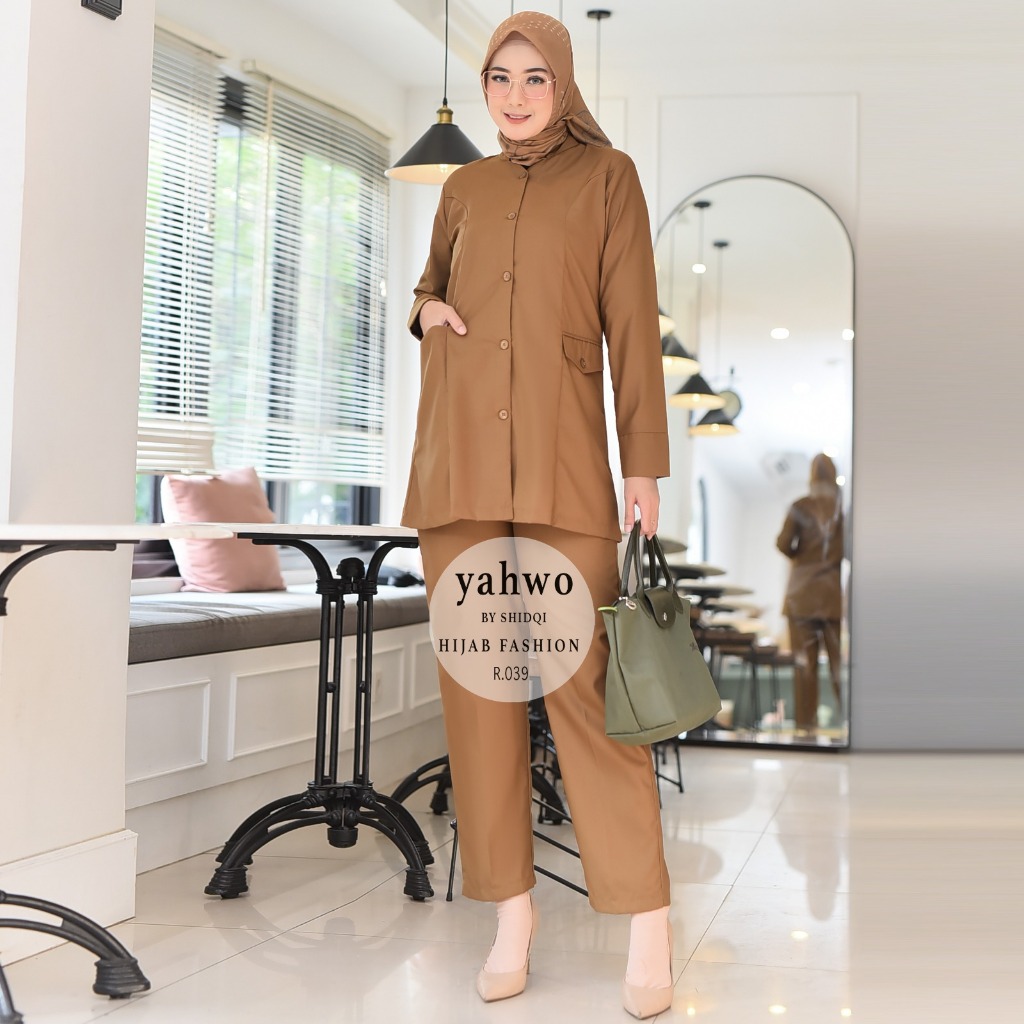 Baju Seragam Dinas KHEKI PNS ASN PDH Wanita Terbaru 2024/Setelan celana seragam PNS GURU PEMDA Bahan