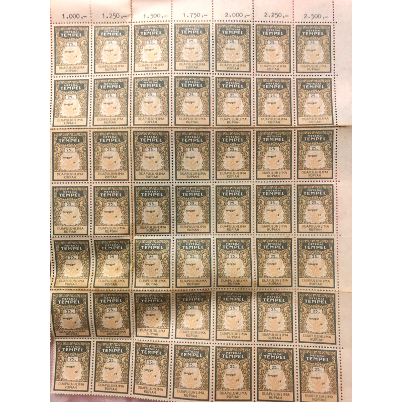 

Materai Tempel 25 Rupiah - ASLI