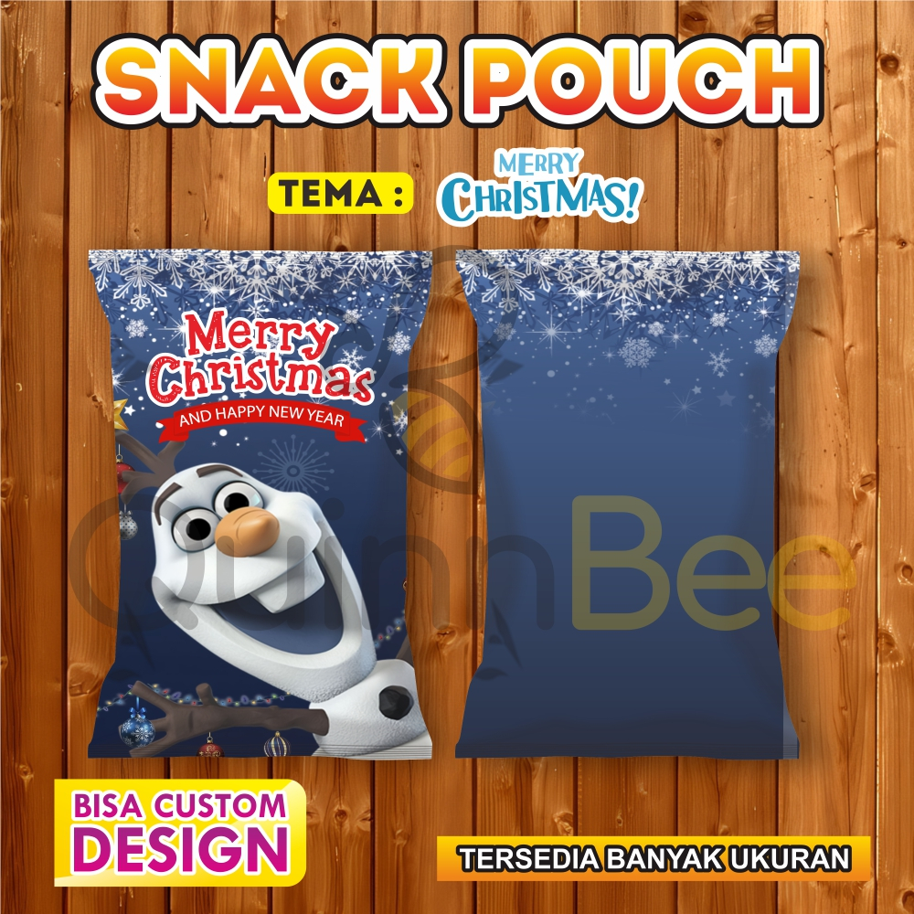 

Snack Pouch Jumbo|Pouch Ultah|Kemasan Snack Ulang Tahun|Birthday Snack Pouch (Gratis Design) - OLAF - FROZEN - CHRISTMAS - NATAL