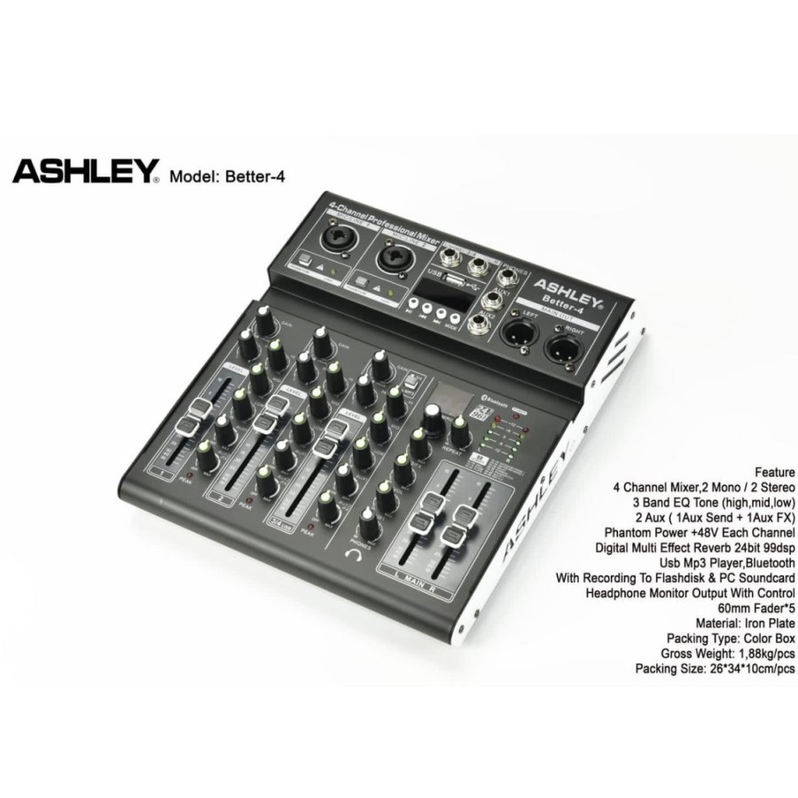 Mixer Audio 4 Channel ASHLEY BETTER 4
