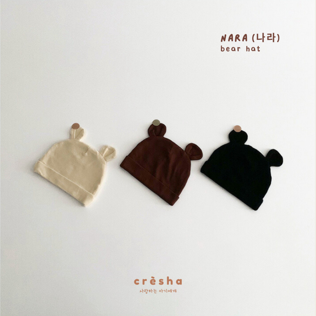 Cresha - Nara Bear Hat | Topi Bayi Newborn Korean Style