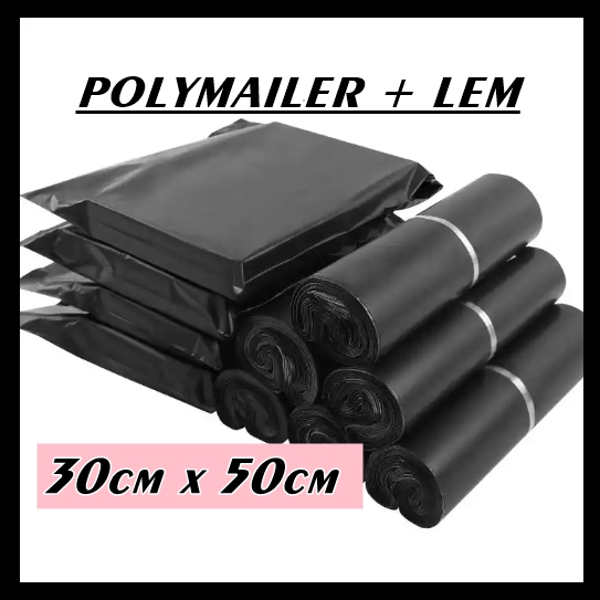 

GROSIR ( 30x50 cm ) Plastik Lem Polymailer Plastik Perekat Packing Paket Olshop baju