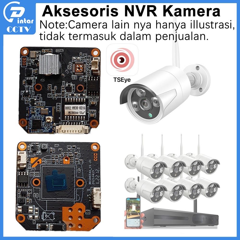 Asli NVR KIT Kamera Mesin PCB APP tseye Aksesoris CCTV NVR kamera