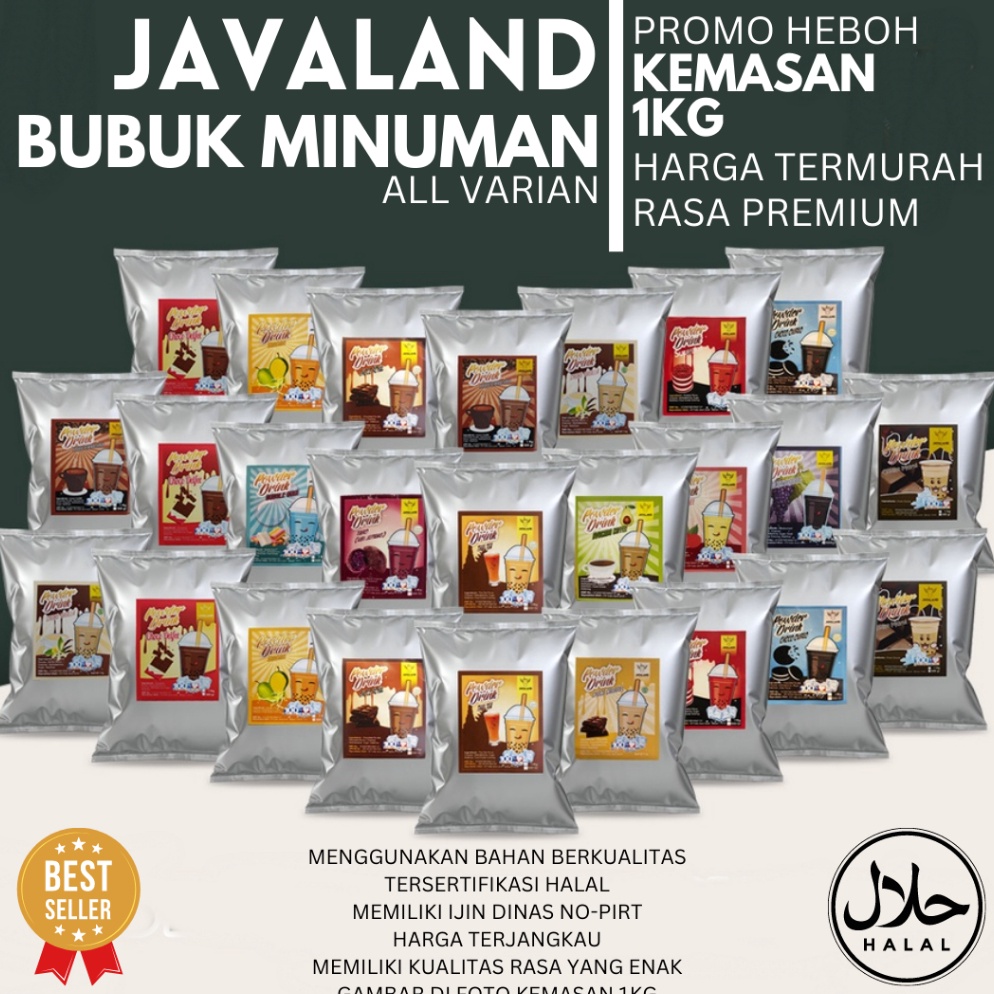 

[✧N45@] Javaland Mix Bubuk Minuman Boba Kekinian Aneka 1kg [298]