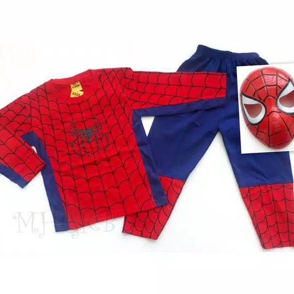 Borong Terkini ❤️ Baju anak kostum topeng spiderman/kostum anak spiderman/kostum spiderman anak/ kos