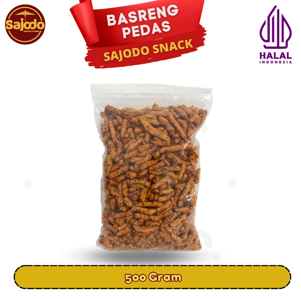 

QHD0B [FLASH SALE] Basreng Pedas Daun Jeruk 500Gr Sajodo 99