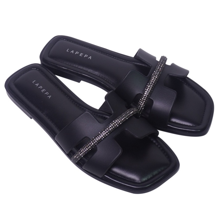 Import Terlaris LAPEPA YUK - TIARA Sandal Wanita Teplek Korea Casual Size 36 - 40 Sendal Slop Blink 