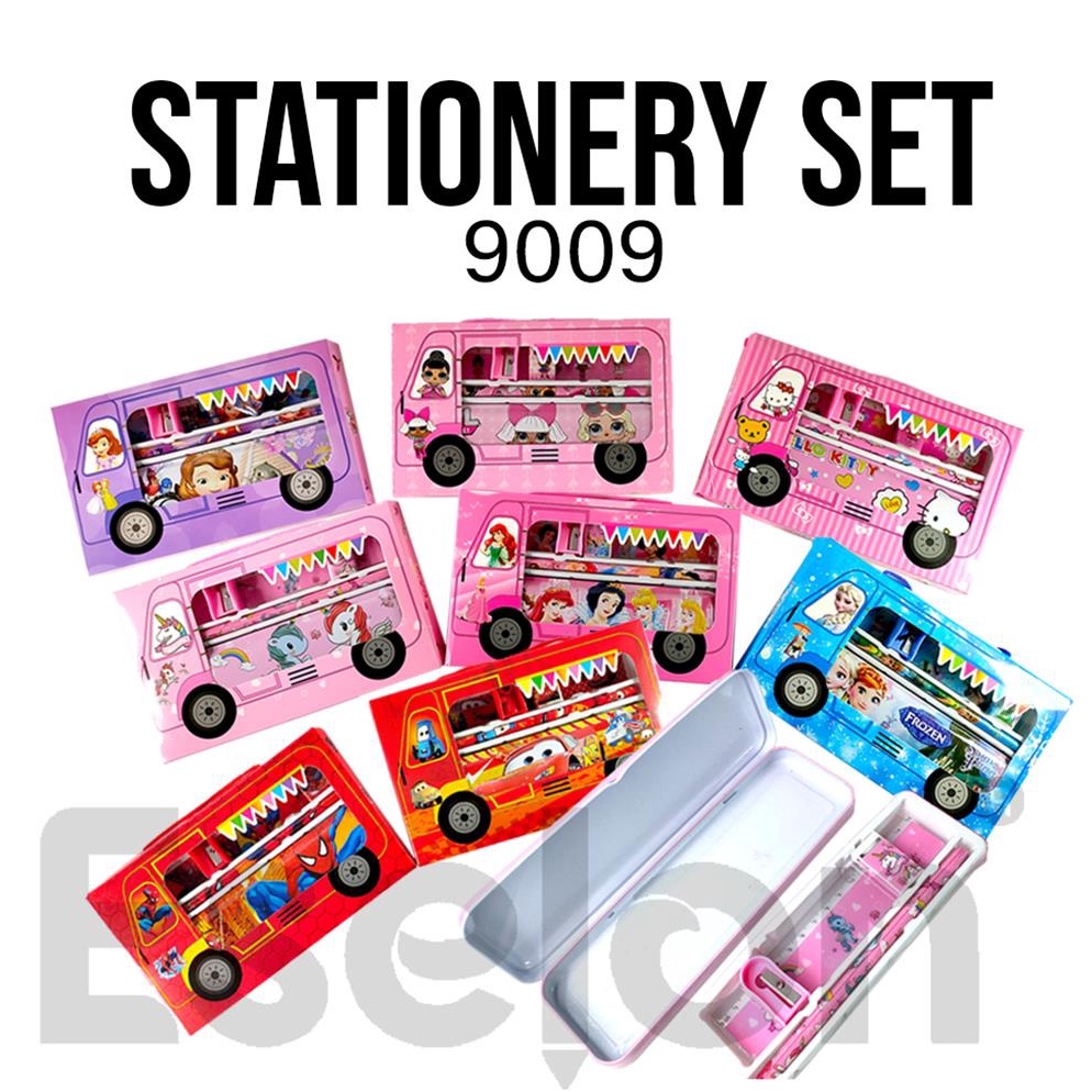 

[☠Q6&] Stationery set Fancy 9009 /Paket Alat Tulis Set 6IN1 Karakter Promo Termurah