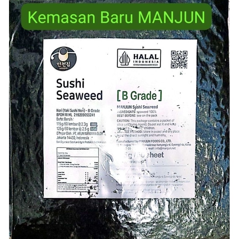 

M0del T3rkini Manjun Yaki Sushi Nori Grade B 50's Seller Now