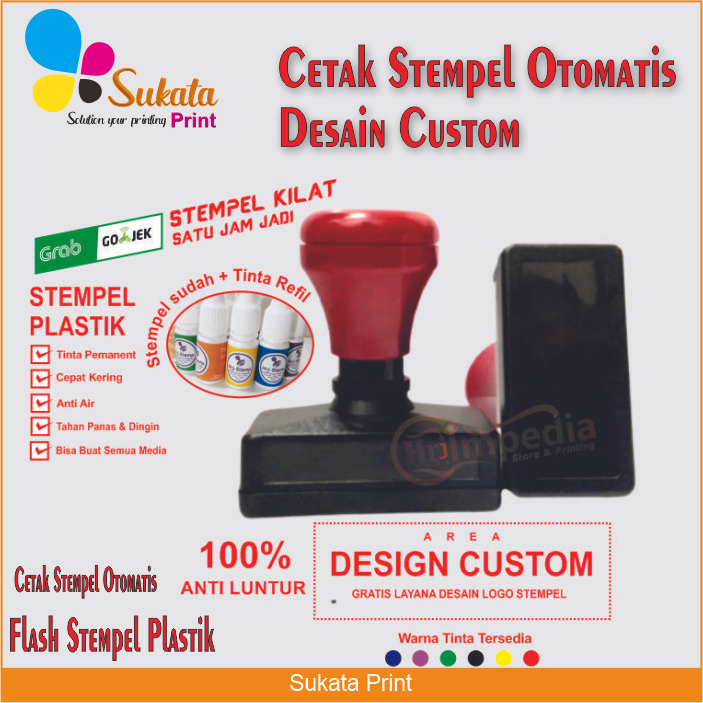 

Stempel Plastik / Sterofoam / Mika + Free Tinta Permanent Waterprof