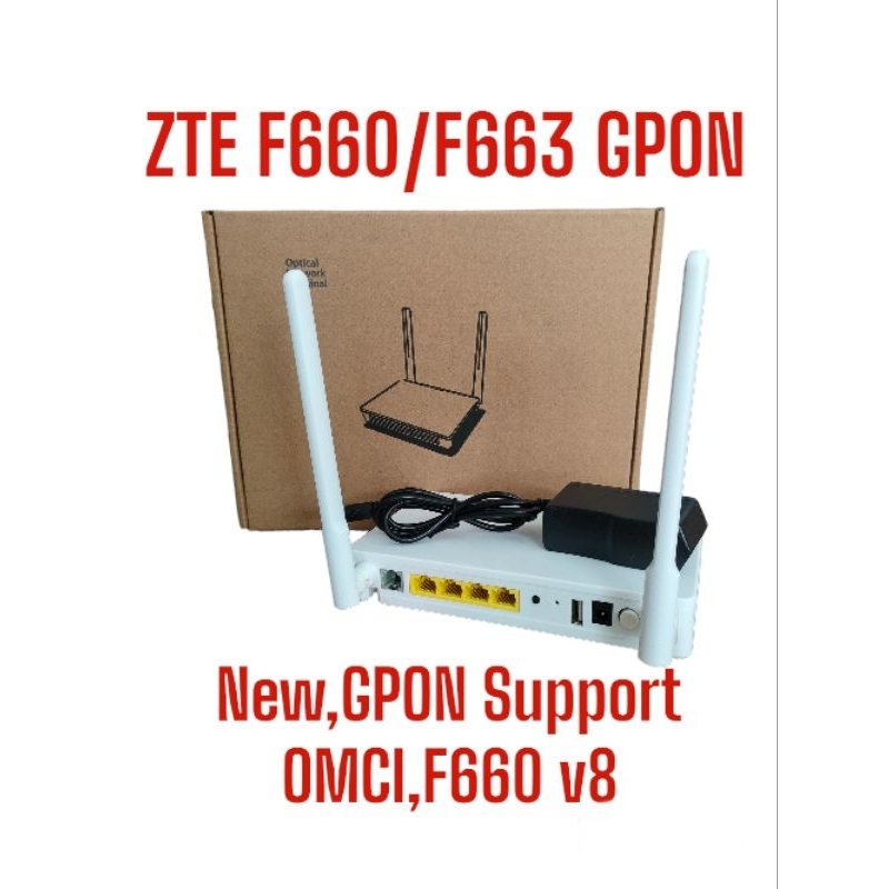 BARU HARGA PROMO - ONT ONU MODEM ROUTER ZTE F660 F663 V8 V.8 GPON BUKAN EPON ATAU XPON WIRELESS