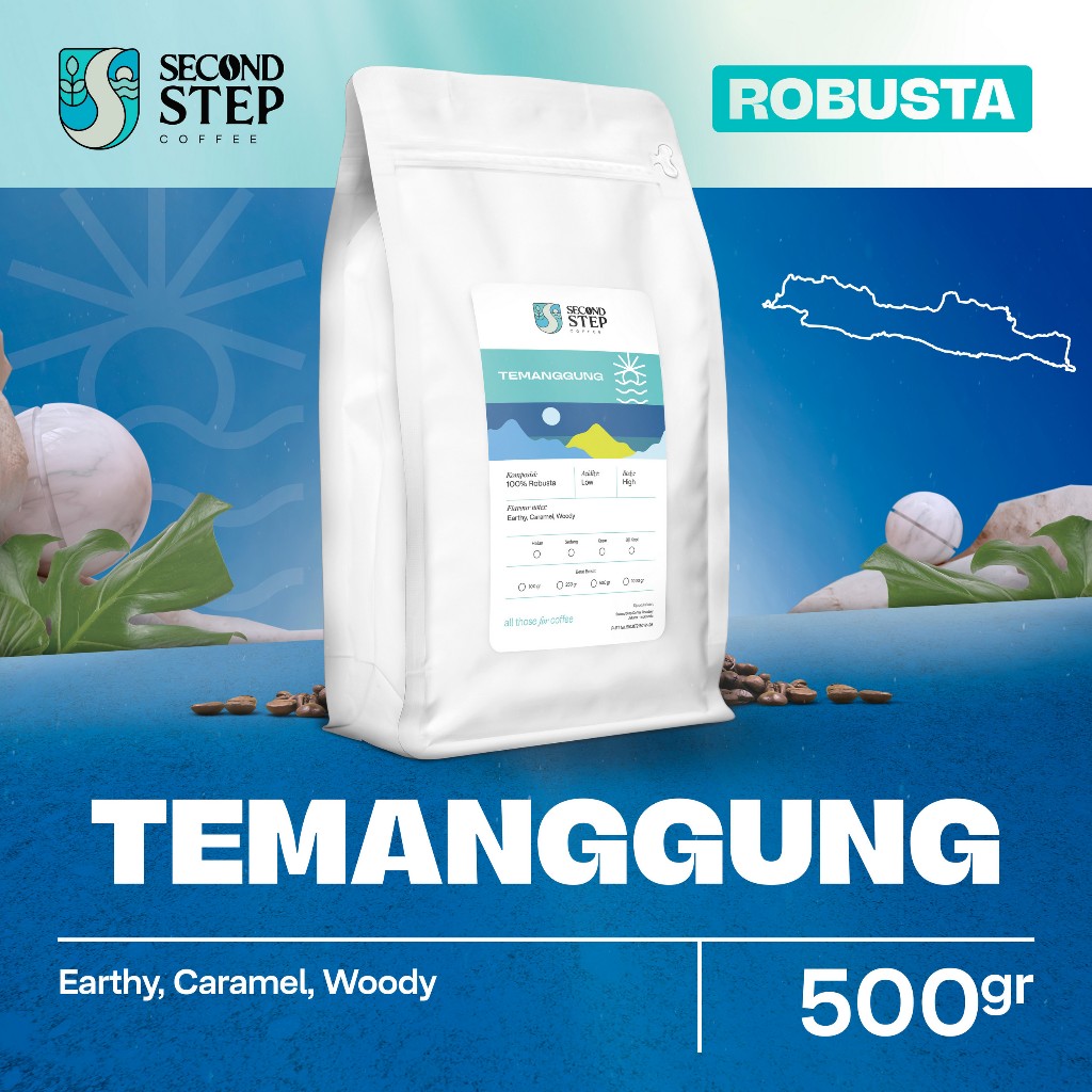 

Biji Kopi Bubuk Robusta Temanggung Coffee Roast Beans Espresso Tubruk 500gr