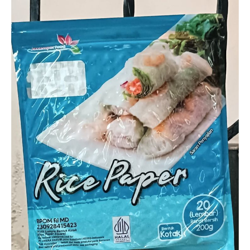 

Rice paper kulit lumpia 200 gr 20 lembar