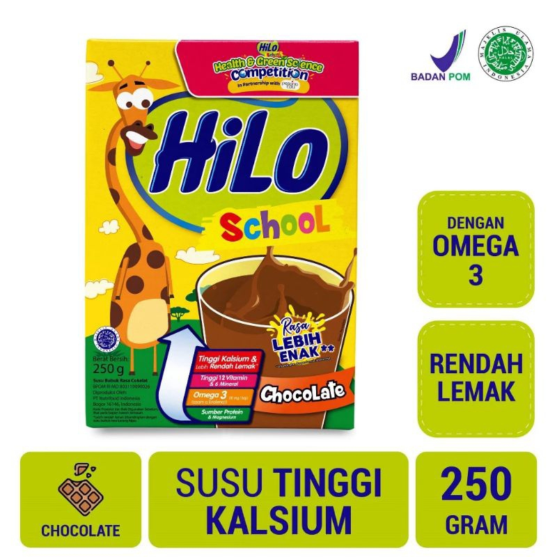 

HiLo School Chocolate & Honey 250 gram - Susu Tinggi Kalsium Lebih Rendah Lemak