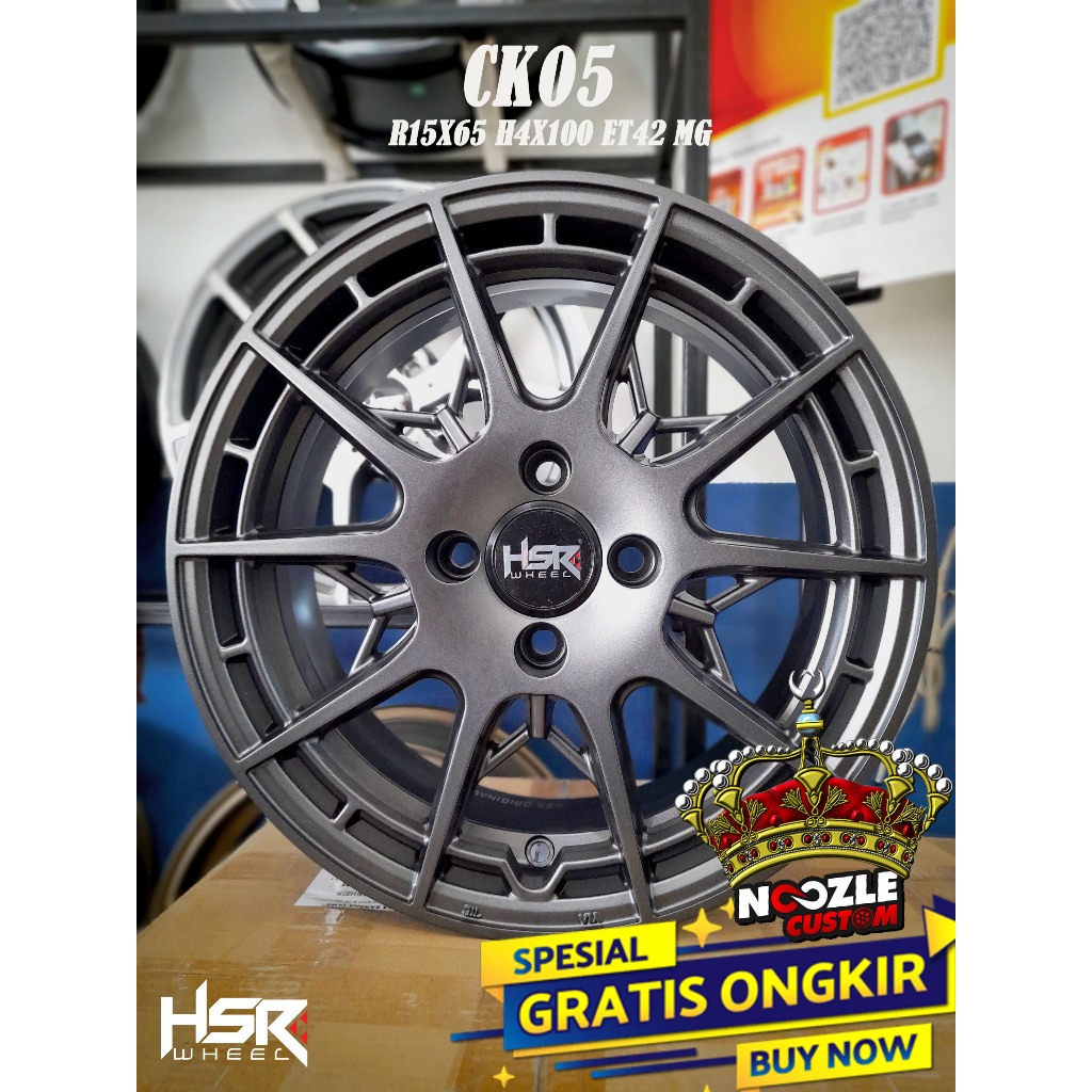 Velg Racing Agya Brio Mobilio Ring 15 Single PCD Pelek Mobil HSR Ring 15