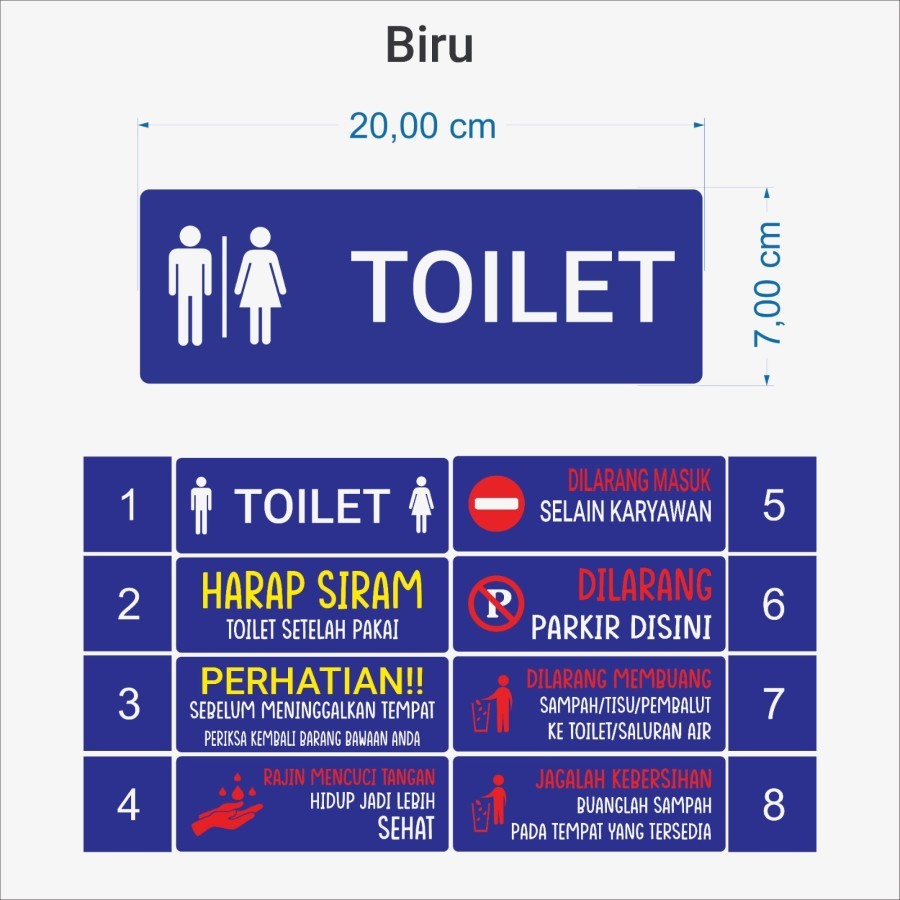 Cutting Stiker Dinding Kaca Petunjuk Arah Toilet Jagalah Kebersihan