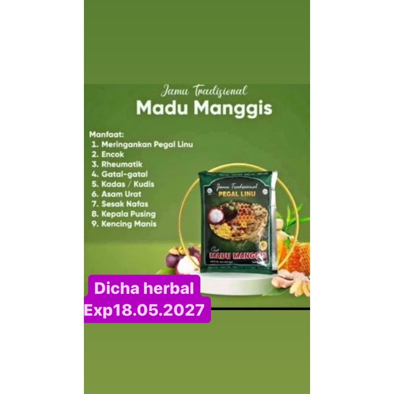 

[✉E4➤] jamu pegel linu madu manggis isi 12pcs [256]