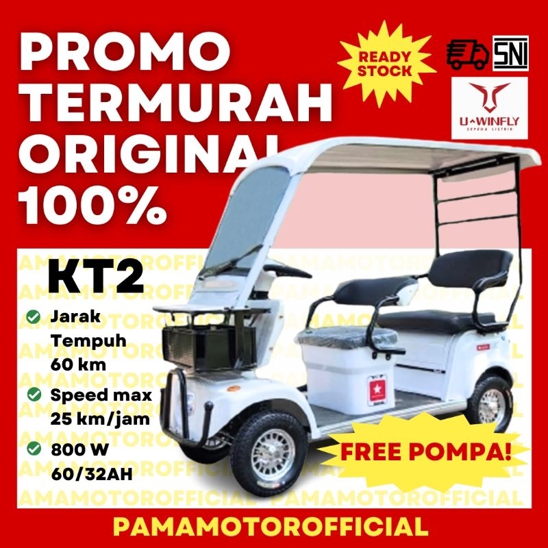 Uwinfly Golf Car Listrik Sepeda Listrik