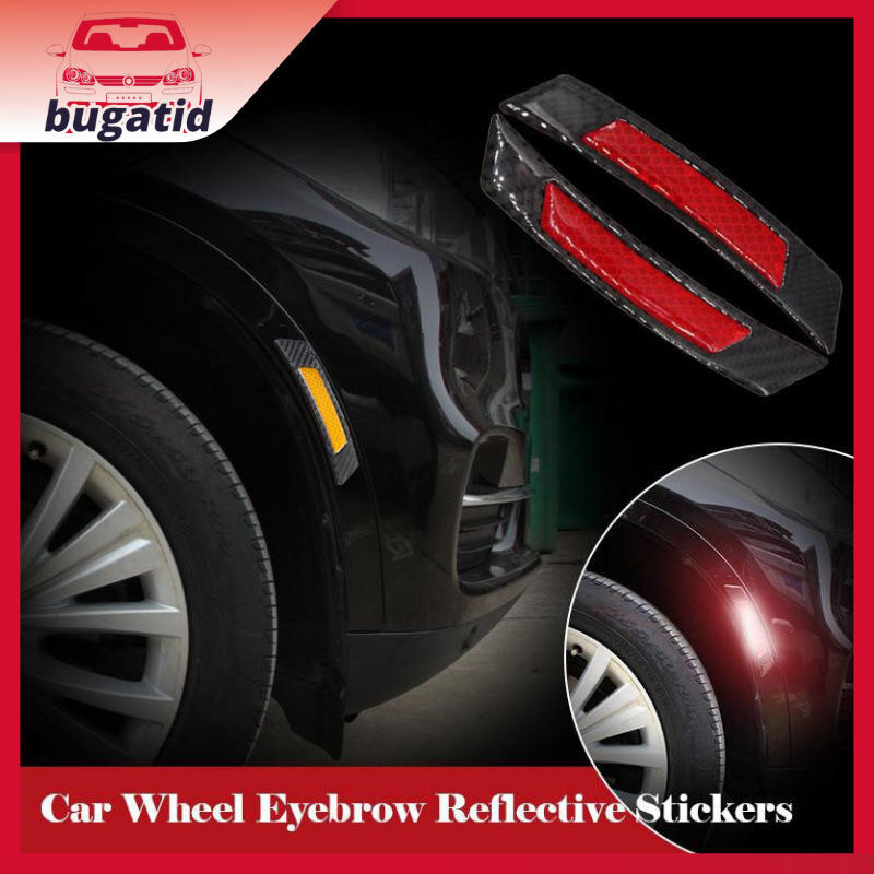3D Carbon Reflector Sticker 3D Carbon Pintu Stiker Door Guard Mobil Fender Stiker Reflektif Bumper S