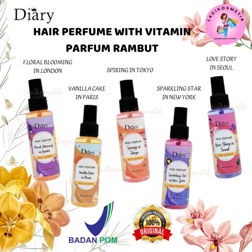 ✨LACIKOSME✨ DIARY HAIR PERFUME WITH VITAMIN - PARFUM RAMBUT 100 ML