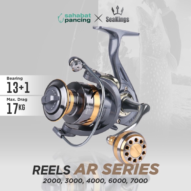 ✨Original✨ REEL PANCING METAL DEUKIO AR 2000 3000 4000 6000 7000 13BB+1BB MAX DRAG 13KG gas 