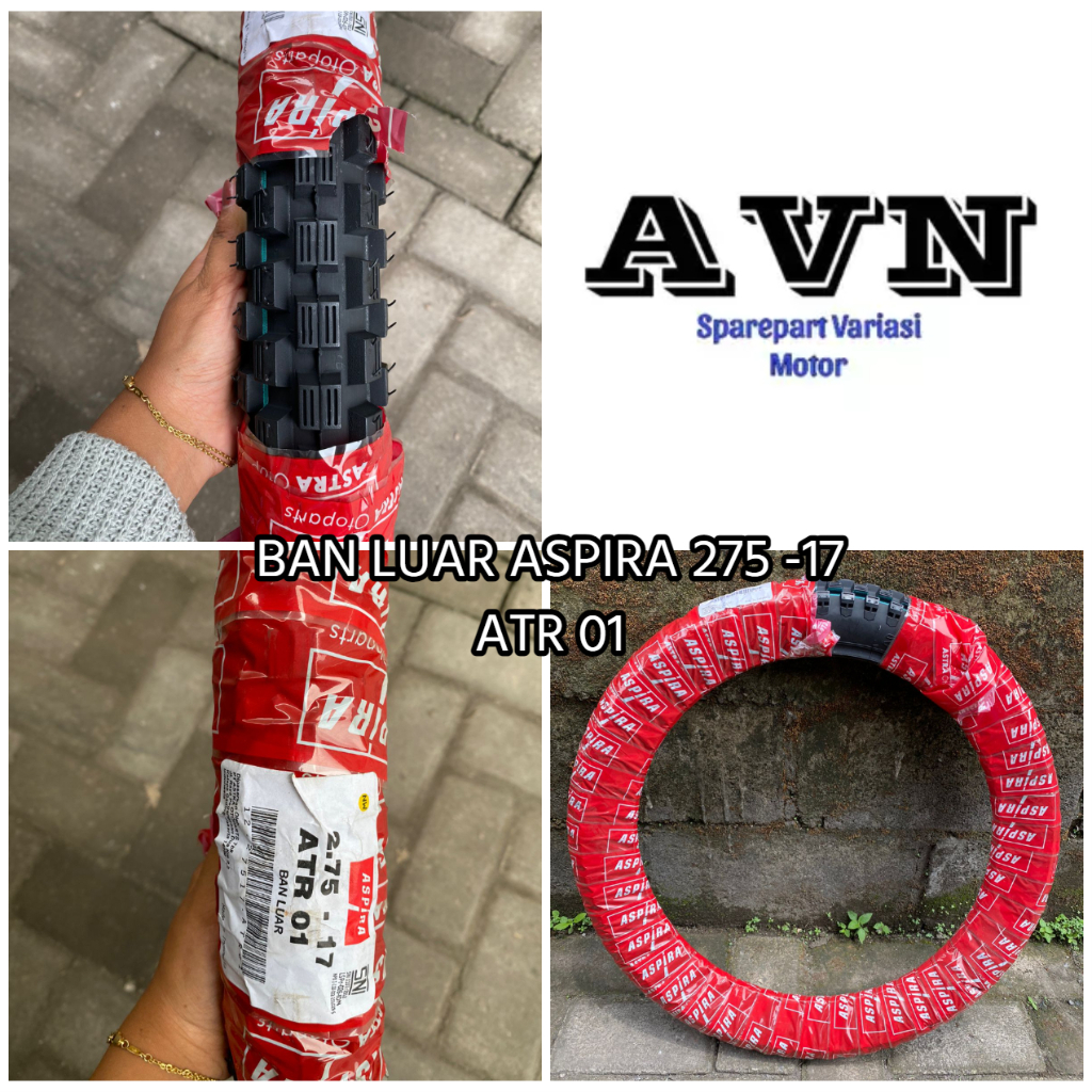 BAN LUAR TRAIL SEMI TRAIL ASPIRA 275-17 ATR TUBETYPE ||  BAN LUAR ASPIRA 275-17 ATR MOTOR BEBEK SEMI
