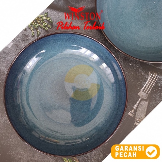 Kejutan Terbesar ➡️ WINSTON 1pcs GLASIR SERIES Piring Buah Keramik 9,25in Piring Kue 23cm