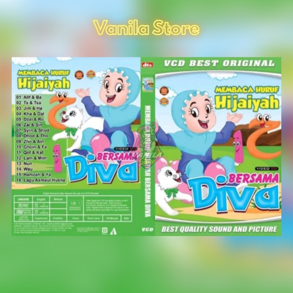 Kaset Video CD (VCD) Lagu Membaca Huruf Hijaiyah Bersama Diva