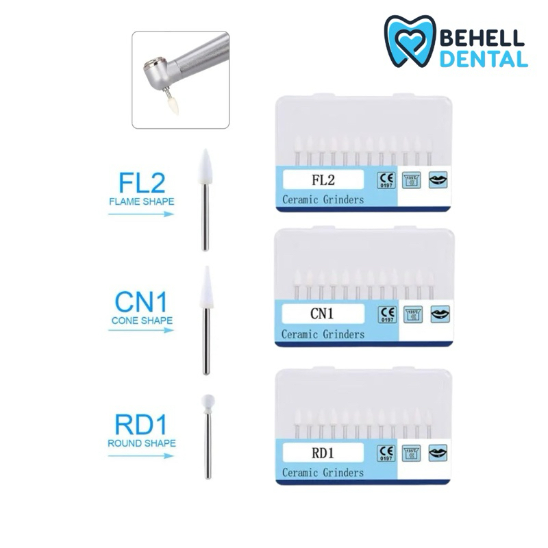 BATU AMPLAS GIGI PUTIH - Bur White Stone Gerinda Polisihing Penghalus Veneer Kelinci Veneers Gigi Pa