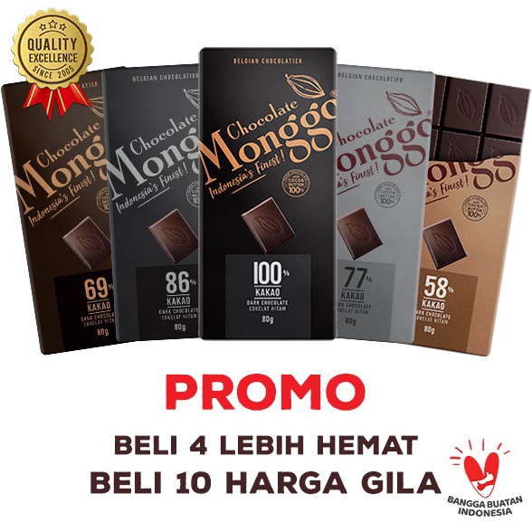 

[✶Y44$] Chocolate Monggo | Cokelat Murni 24 Healthy Flavours | Premium Coklat 100% Cocoa Butter | Artisan Indonesia | Milk White & Dark | Tablet 80gr Elewen