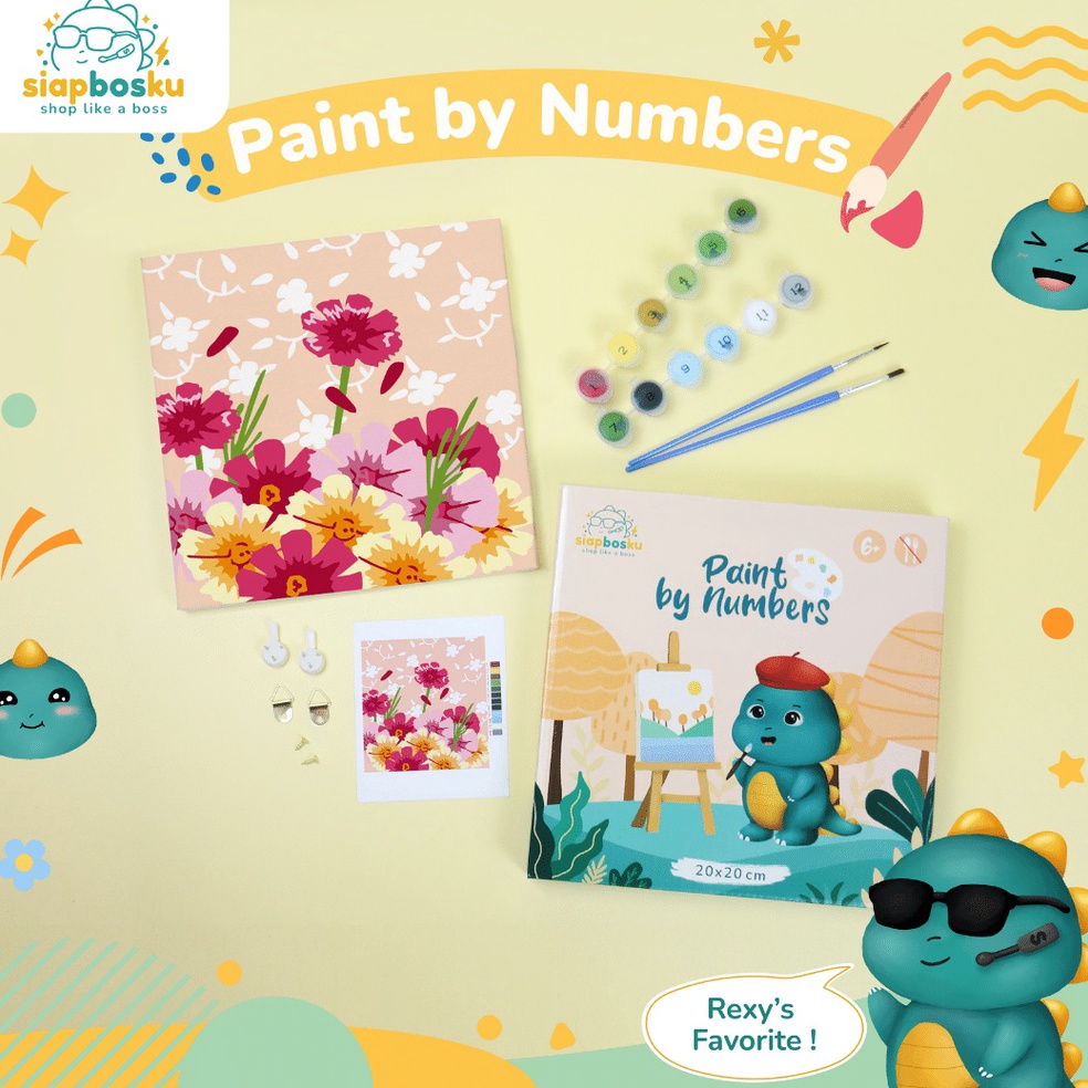 

T3rupd4te KANVAS LUKIS PEMANDANGAN UNTUK ANAK CANVAS PAINTING BY NUMBER FOR KIDS 20x20 CM TERMASUK CAT KUAS FRAME KAYU SIAP LUKIS - LANDSCAPE SERIES Murah_Meriah