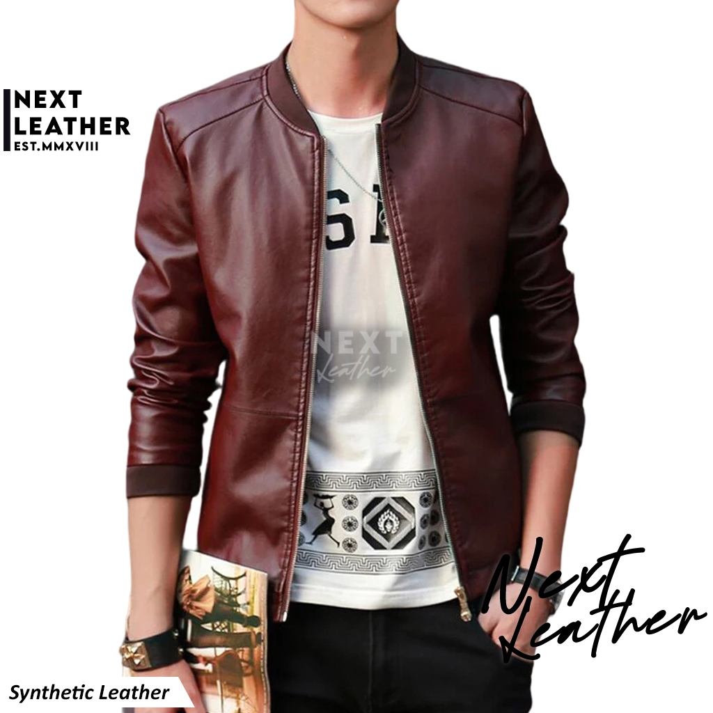 NXLTR - Jaket Kulit Pria Casual Model Rib / Jaket Pria Rib CN7